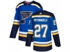 Men Adidas St. Louis Blues #27 Alex Pietrangelo Blue Home Authentic Stitched NHL Jersey