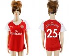 2017-18 Arsenal 25 JENKINSON Home Women Soccer Jersey