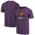 Phoenix Suns Fanatics Branded Purple Distressed Logo Tri-Blend T-Shirt
