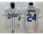 Men's Los Angeles Dodgers #24 Kobe Bryant White Cool Base Stitched Baseball Jersey
