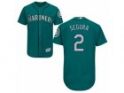 Mens Majestic Seattle Mariners #2 Jean Segura Teal Green Flexbase Authentic Collection MLB Jersey