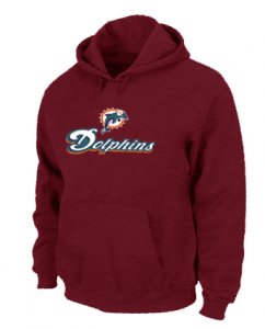 Miami Dolphins Authentic Logo Pullover Hoodie RED