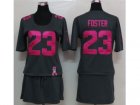 Nike women nfl houston texans #23 foster dk.grey jerseys[breast cancer awareness]