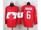 nhl jerseys team canada #6 bieksa red[2014 world championship][bieksa]