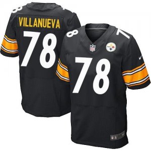 Nike Pittsburgh Steelers #78 Alejandro Villanueva Black Jerseys(Elite)