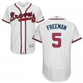 2016 Men Atlanta Braves #5 Freddie Freeman Majestic White Flexbase Authentic Collection Player Jersey