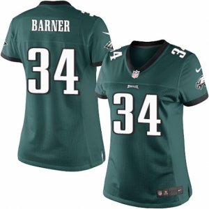 Women\'s Nike Philadelphia Eagles #34 Kenjon Barner Limited Midnight Green Team Color NFL Jersey