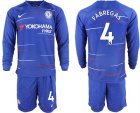 2018-19 Chelsea 4 FABREGAS Home Long Sleeve Soccer Jersey