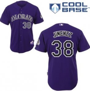 mlb Colorado Rockies #38 Troy Jimenez Purple