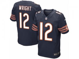 Mens Nike Chicago Bears #12 Kendall Wright Elite Navy Blue Team Color NFL Jersey