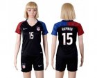 Womens USA #15 Rapinoe Away Soccer Country Jersey