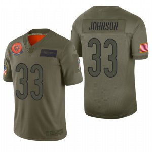 Mens Chicago Bears #33 Jaylon Johnson Olive 2019 Salute to Service