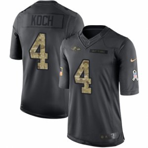 Mens Nike Baltimore Ravens #4 Sam Koch Limited Black 2016 Salute to Service NFL Jersey