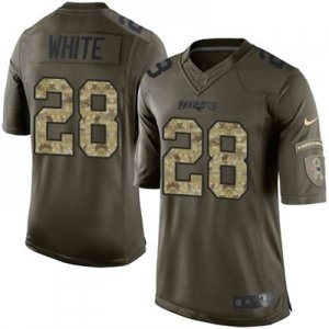 Nike New England Patriots #28 James White Green Salute to Service Jersey(Limited)