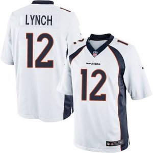 Nike Denver Broncos #12 Paxton Lynch White Men Stitched NFL Limited Jersey