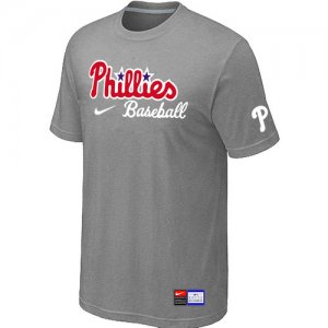 Philadelphia Phillies Nike Short Sleeve Practice T-Shirt L.Grey