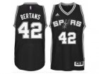Mens San Antonio Spurs #42 Davis Bertans adidas Black Player Swingman Jersey