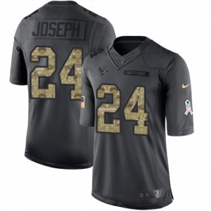 Mens Nike Houston Texans #24 Johnathan Joseph Limited Black 2016 Salute to Service NFL Jersey