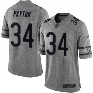 Nike Chicago Bears #34 Walter Payton Gray Men Stitched NFL Limited Gridiron Gray Jersey