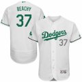 Men's Majestic Los Angeles Dodgers #37 Brandon Beachy White Celtic Flexbase Authentic Collection MLB Jersey