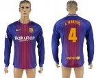 2017-18 Barcelona 4 I.RAKITIC Home Long Sleeve Thailand Soccer Jersey