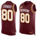 Mens Nike Washington Redskins #80 Jamison Crowder Limited Red Player Name & Number Tank Top NFL Jersey