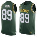 Nike Green Bay Packers #89 Jared Cook Green Team Color Mens Stitched NFL Limited Tank Top Jersey