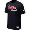 Philadelphia Phillies Nike Short Sleeve Practice T-Shirt Black