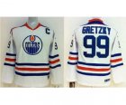 Youth nhl jerseys edmonton oilers #99 gretzky white[patch C]