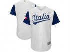 Mens Italy Baseball Blank Majestic White 2017 World Baseball Classic Authentic Team Jersey