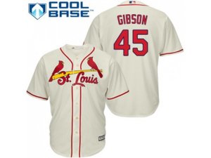 Youth St.Louis Cardinals #45 Bob Gibson Cream Cool Base Stitched MLB Jersey