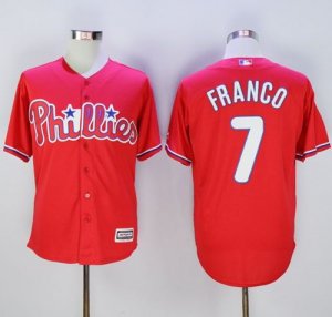 Philadelphia Phillies #7 Maikel Franco Red New Cool Base Stitched Baseball Jersey