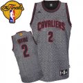 Men's Adidas Cleveland Cavaliers #2 Kyrie Irving Swingman Grey Static Fashion 2016 The Finals Patch NBA Jersey