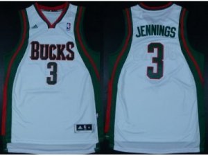nba Milwaukee Bucks #3 Brandon Jennings white[Revolution 30 Swingman]