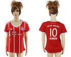 2017-18 Bayern Munich 10 ROBBEN Home Women Soccer Jersey