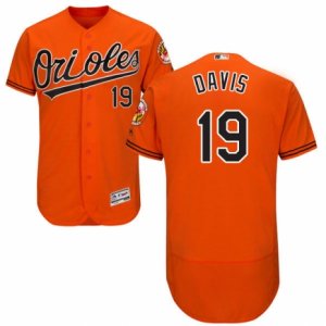 Men\'s Majestic Baltimore Orioles #19 Chris Davis Orange Flexbase Authentic Collection MLB Jersey