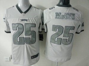 Nike Philadelphia Eagles #25 LeSean McCoy White Platinum Jerseys(Game)