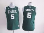 youth nba boston celtics #5 garnett green[revolution 30 swingman]