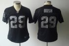 women's nfl oakland raiders #29 bush black(2011)