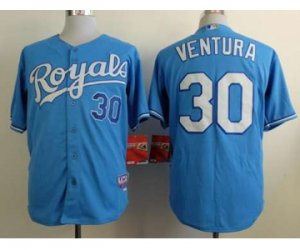 mlb jerseys kansas city royals #30 ventura lt.blue