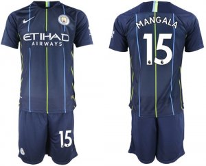 2018-19 Manchester City 15 MANGALA Away Soccer Jersey