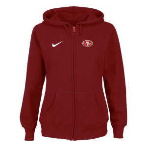 Women NEW San Francisco 49ers Ladies Tailgater Full Zip Hoodie red