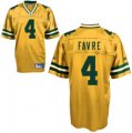 nfl green bay packers #4 favre yellow