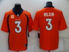 Nike Broncos #3 Russell Wilson Orange C Patch Vapor Untouchable Limited Jersey