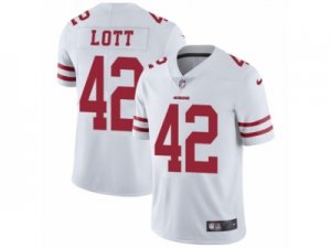 Mens Nike San Francisco 49ers #42 Ronnie Lott Vapor Untouchable Limited White NFL Jersey