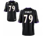 Mens Nike Baltimore Ravens #79 Ronnie Stanley Game Black Alternate NFL Jersey