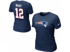 Women Nike New England Patriots #12 Tom Brady Name & Number T-Shirt