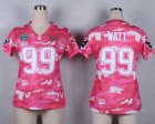 Nike Women Houston Texans #99 J.J. Watt Salute to Service New Pink Camo jerseys