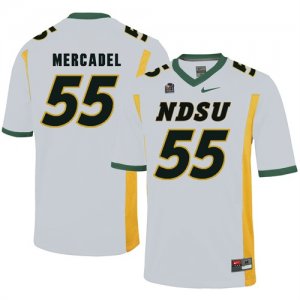 North Dakota State Bison 55 Aaron Mercadel White College Football Jersey