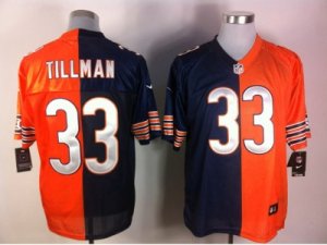 Nike NFL Chicago Bears #33 Charles Tillman Orange-blue Jerseys(Split Elite)